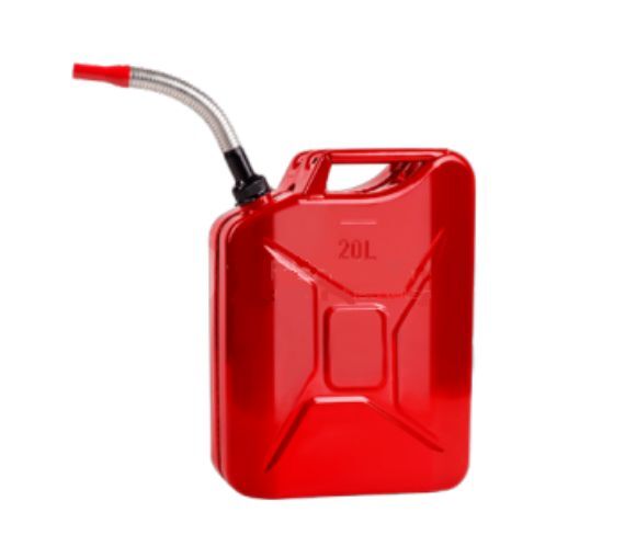 Bidon Metalico de 20 Lts para Bencina con Caño de Descarga 1 Bidon Metalico de 20 Lts para Bencina con Caño de Descarga