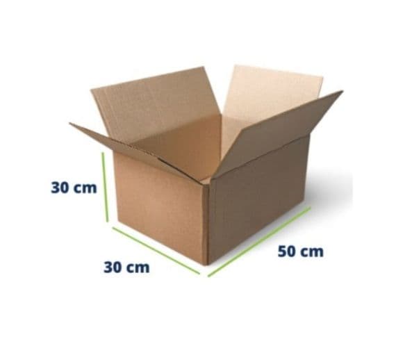 CAJAS DE CARTÓN CORRUGADO 50X30X30 1 CAJAS DE CARTÓN CORRUGADO 50X30X30