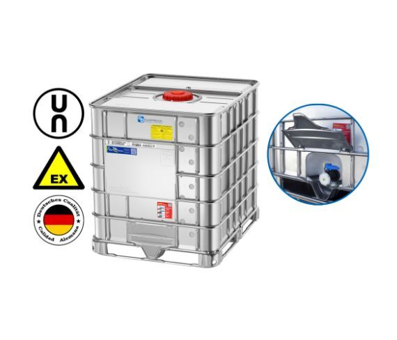 Estanque IBC SX EX antiestático con protector de válvula 1 Estanque IBC SX